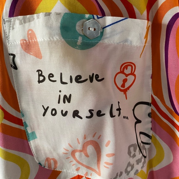 John Mark Multicolor Swirl Button-Up Shirt SZ 1X NWT - Picture 2 of 7